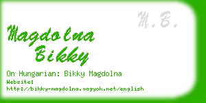 magdolna bikky business card